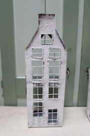 Huis van metaal 37 cm frozen wit