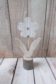 Bloem hout 18 cm (W4)