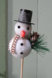 Sneeuwpop op steker