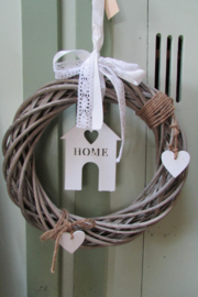 Krans met HOME 32 cm doorsnee