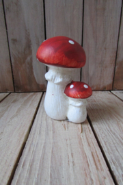 paddenstoel rood/wit 10 cm (P16)