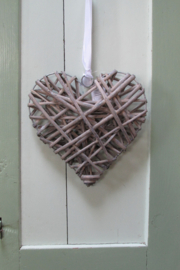Rieten hart 20 cm naturel
