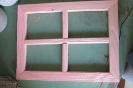Raam venster roze 27x35 cm