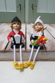 Volendammertjes met bungelbeentjes 10 cm (2 stuks) (BB110)