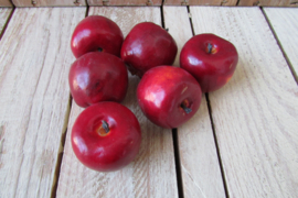 Appeltjes rood 3,5 cm 6 stuks (D228)