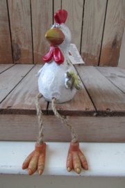Kip met bungelbeentjes 13 cm (groot)