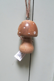 Paddenstoel van hout naturel (P41)