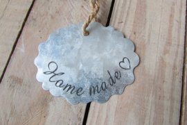 Label home made , zink 8 cm (W78)