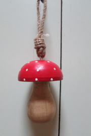 Paddenstoel aan touw  8 cm(P12)