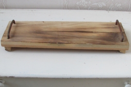 Houten plateau met handvaten 40x14 cm