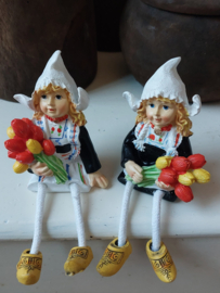 Tulpen meisjes 10 cm met bungelbeentjes (2 stuks)(BB116)