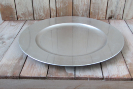 Onderbord 33 cm  "zilver"