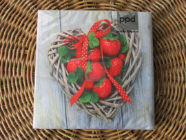 Servet-aardbei Strawberry Heart