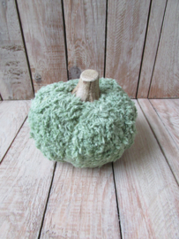 Pompoen van stof groen 13 cm (S19)