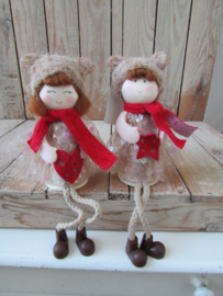 Winter meisjes 14 cm hoog (2 stuks)