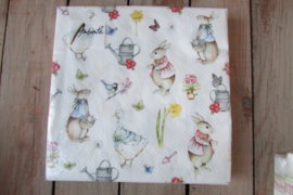 Paas servetten Easter garden (normaal formaat)