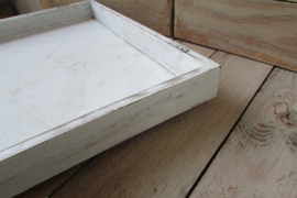 Plateau wit met pootjes 30x30 cm
