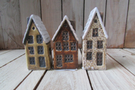 Huisjes 3 stuks 9 cm hoog