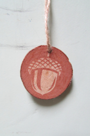 Eikeltje op schijfje 5/6 cm