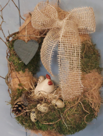 Krans, Kippetje op het nest (thuisworkshop pakket)