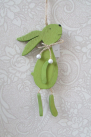 Haasje/konijntje groen 16 cm (nr3)