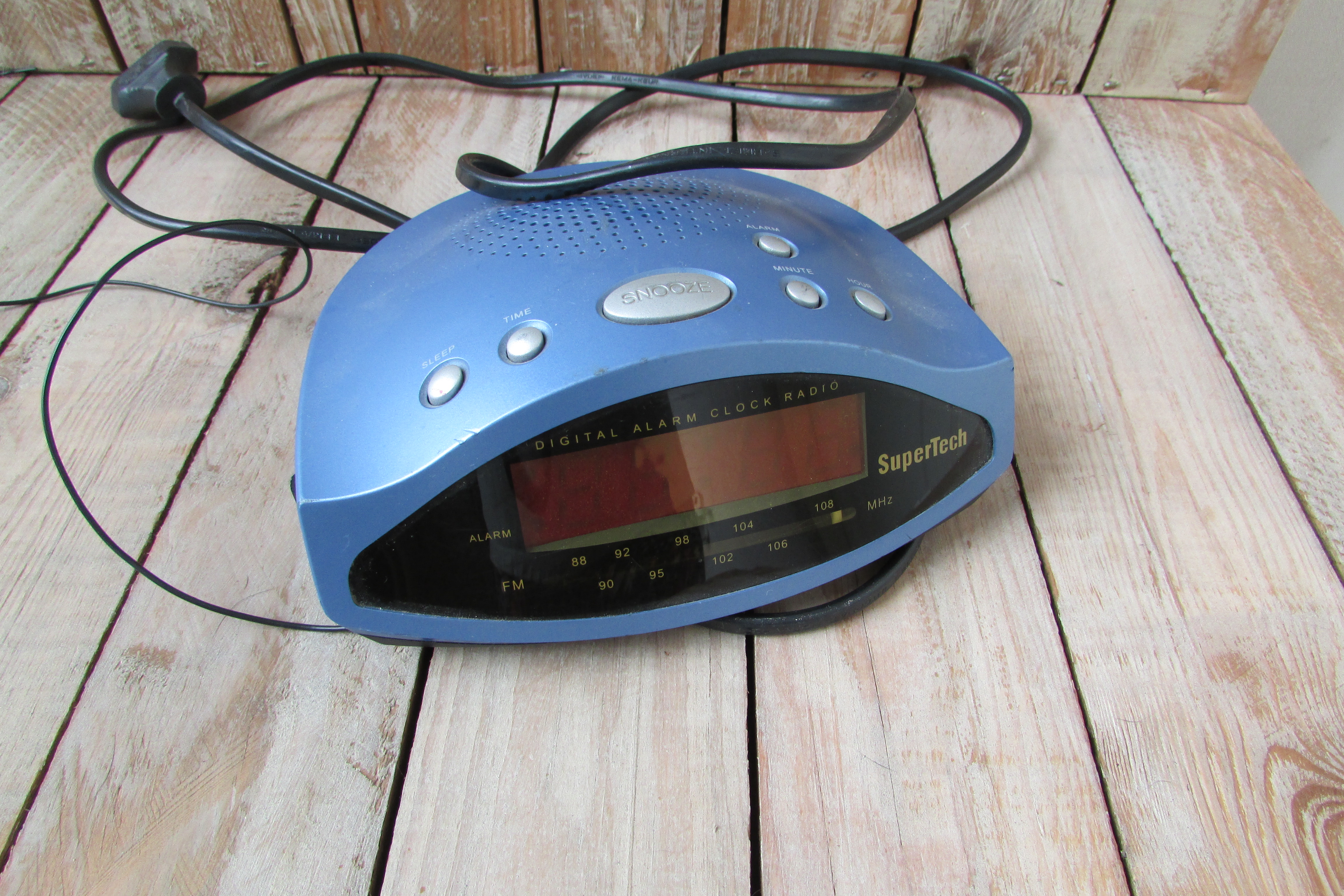 Wekker radio blauw