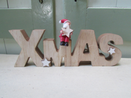 XMAS met kerstman 25 cm (nr26)