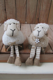 Schaapjes met bungelbeentjes (2 stuks)(S12)
