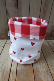 Broodmandje Hartjes rood Clayre & Eef