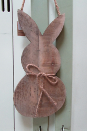 Haas/konijn van hout 40 cm, naturel