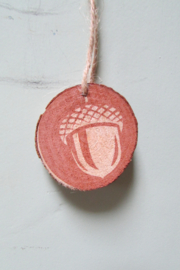 Eikeltje op schijfje 5/6 cm