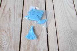 kwastjes blauw 10 stuks 3 cm