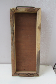 Houten plateau met handvaten 50x20  cm