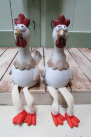 Kip met bungelbeentjes 17 cm (2 stuks) (BB5)