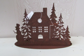 Winterdorpje roest 25x15cm