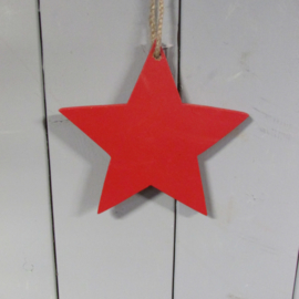 Ster rood 17,5 cm (beschadigd) (nr9)