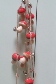 Paddenstoel guirlande/slinger  130 cm lang