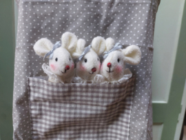 Keukenschort muisjes ecru