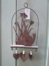 Vogel-decoratie-metaal