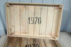 Dienblad van hout en van gebruikt hout 57x37 cm