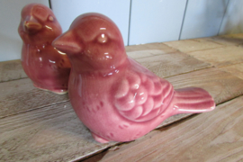 Vogeltje roze 12,5 cm