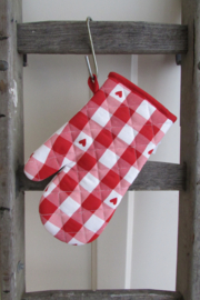 Ovenwant hartjes rood Clayre  & Eef