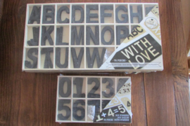 Letters en cijfers hout