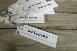 Label "welcome " 10x3 cm