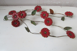 bloemenslinger metaal rood