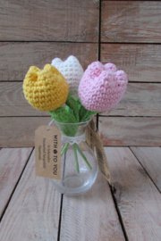 Tulpje gehaakt wit per stuk (S11)