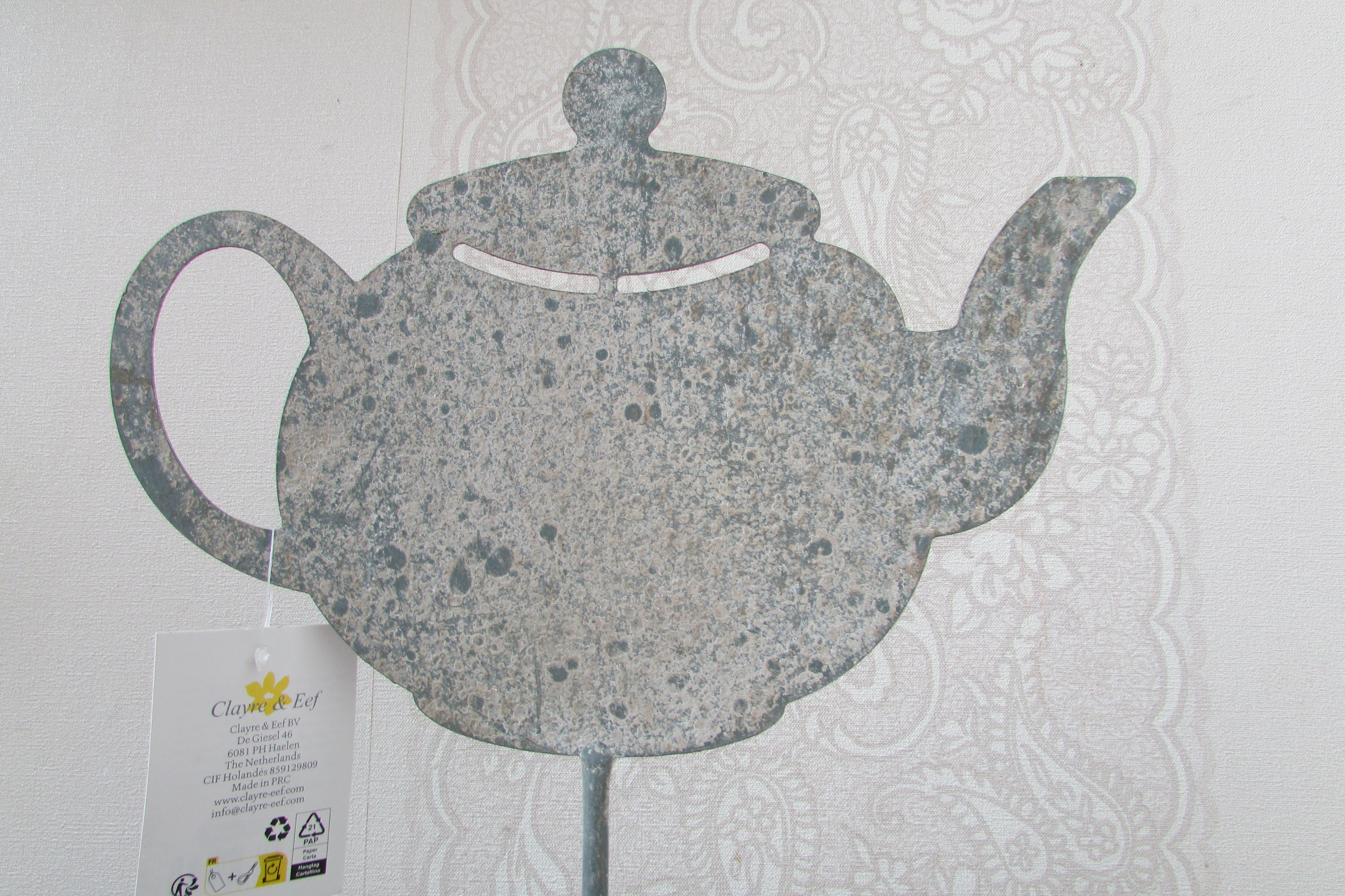 Theepot op steker metaal