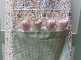Keukenschort poesjes  groen