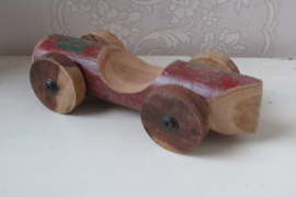 Race auto van hout 25 cm