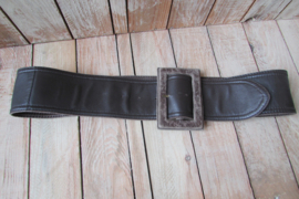Riem bruin 100x6,5 cm  old look (W135)
